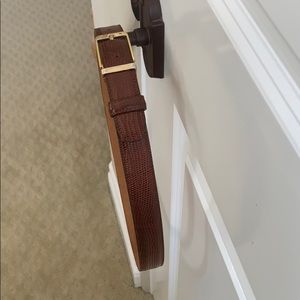 Men’s cognac color 39” lizard skin belt